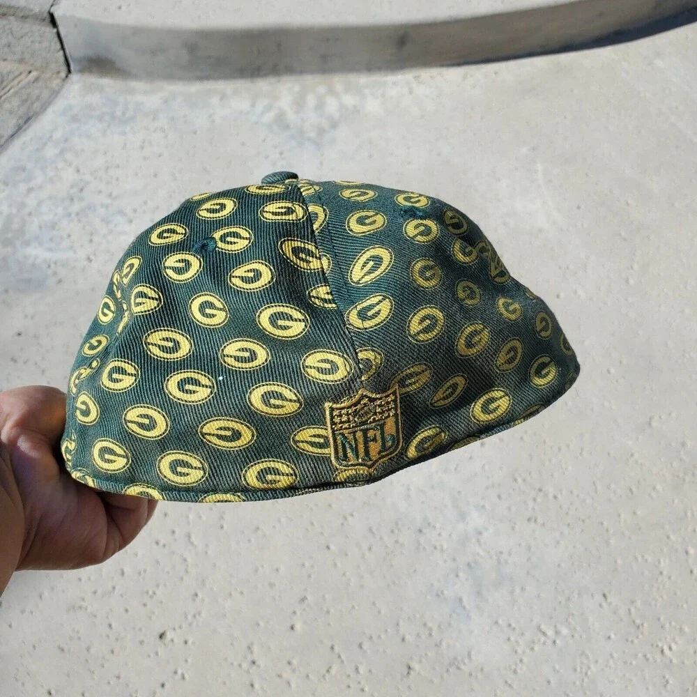 Green Bay Packers Cap Official NFL 7-5/8 Hat Cap Green Yellow Reebok Embroidered